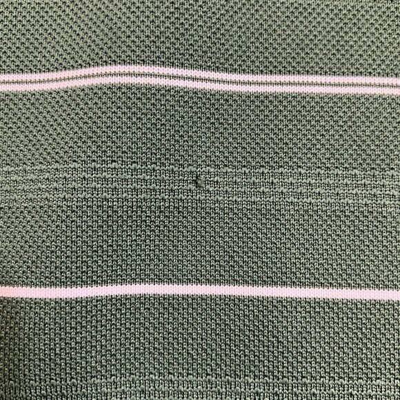 Nike Golf Men's XL Green & White Striped Dri-Fit Short Sleeve Polo Shirt - Picture 10 of 10